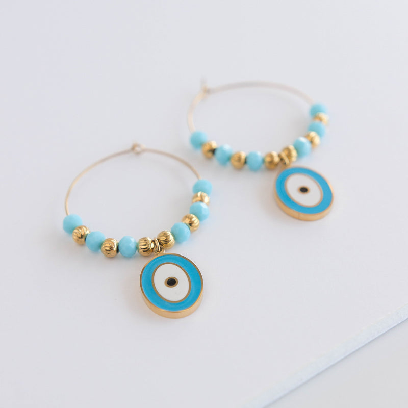 3rd Eye gold earrings