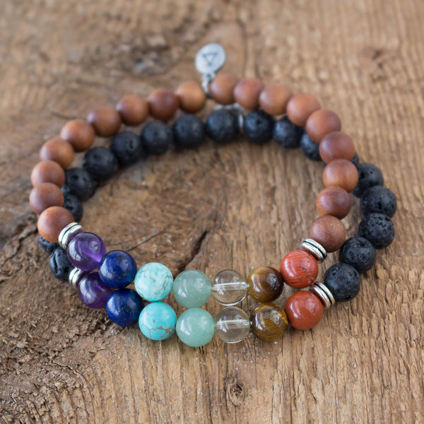 Male chakra bracelet top
