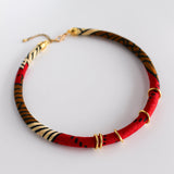 Collier/bracelet Amina - rouge