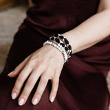 Collier/bracelet Amina - N&B