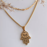 Gold Hamsa Necklace 
