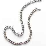 Mask chain Figaro silver