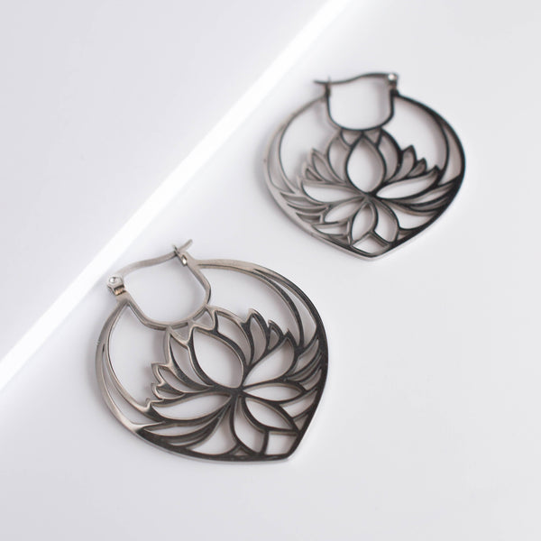 Boucles d'oreilles Lotus Silver