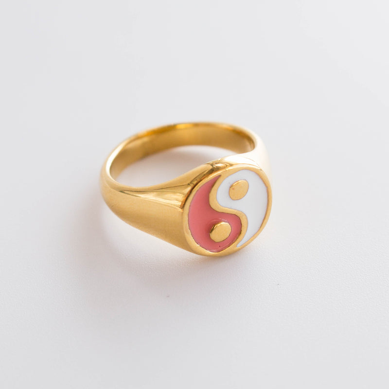 Pink Yin Yang Ring