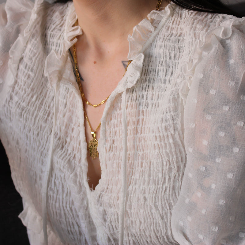 Gold Hamsa Necklace 
