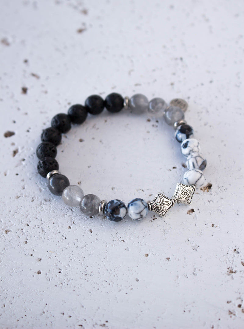 Bracelet Lava - Grey tone