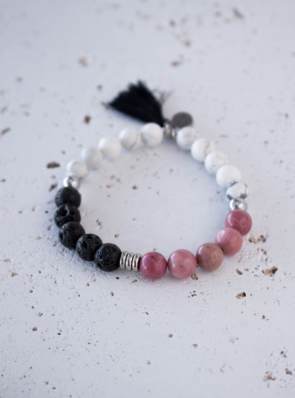 Lava Bracelet - Rhodonite