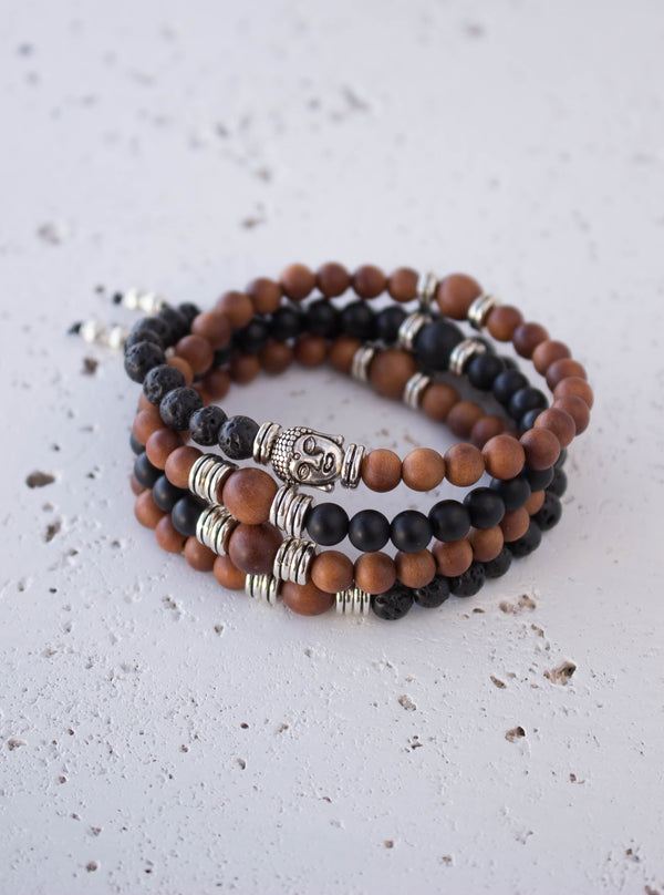 Bracelet Wrist Mala - Bois de santal