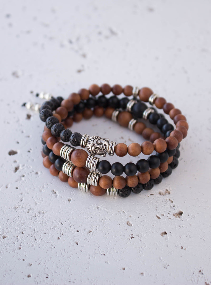 Wrist Mala Bracelet - Sandalwood